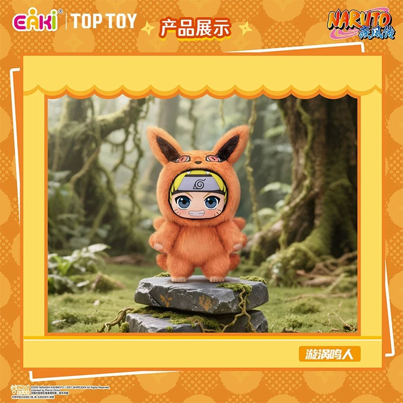 TopToy X Naruto Ninja Part 1 Series Limited Edition | Naruto Shippuuden Cute Beast Naruto Sasuke Sakura Kakashi Gaara Hinata Itachi - Vinyl Face Plush Doll Figure Keychain Collectable Toys Mystery Blind Box