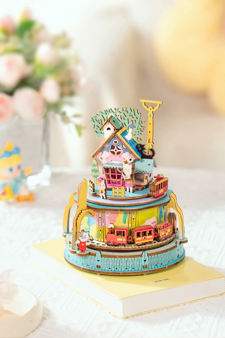 Craft Kits Wooden Music Box | Mystery Night Dreams - DIY Handmade Mini World Miniature Gift
