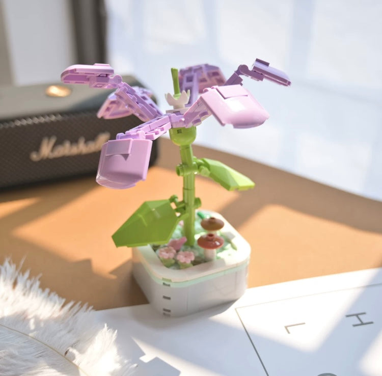 Mini Block Building Flower Series 1 | Daisy Pink Rose Sunflower - Tiny Particle Assembly DIY Handmade Gift