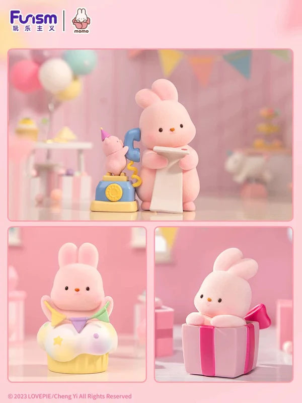 Blind Box Kawaii Lovely Characters Momo Bunny Anniversary -Toy Collection