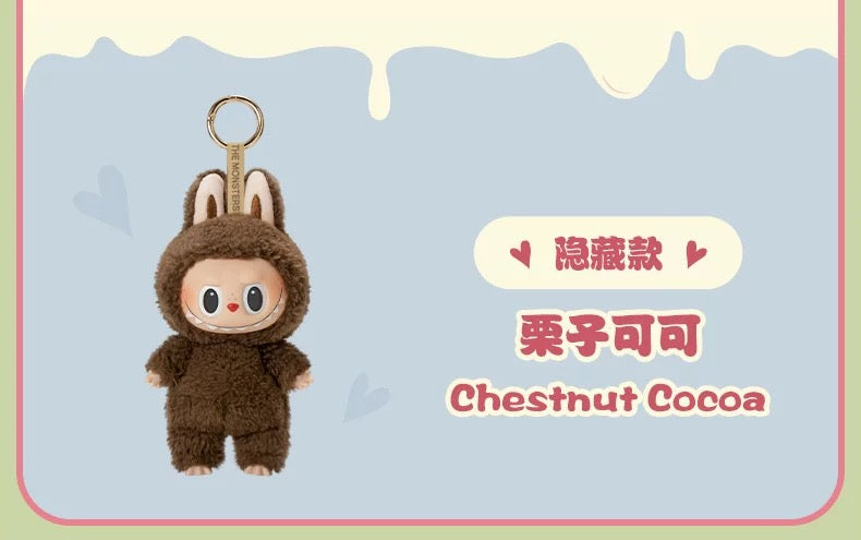 Popmart The Monster Exciting Macaron Series Limited Edition | Zimomo Labubu Vinyl Face Plush Doll Figure Keychain - 15cm Kasing Lung Zimomo Labubu Toy Collection