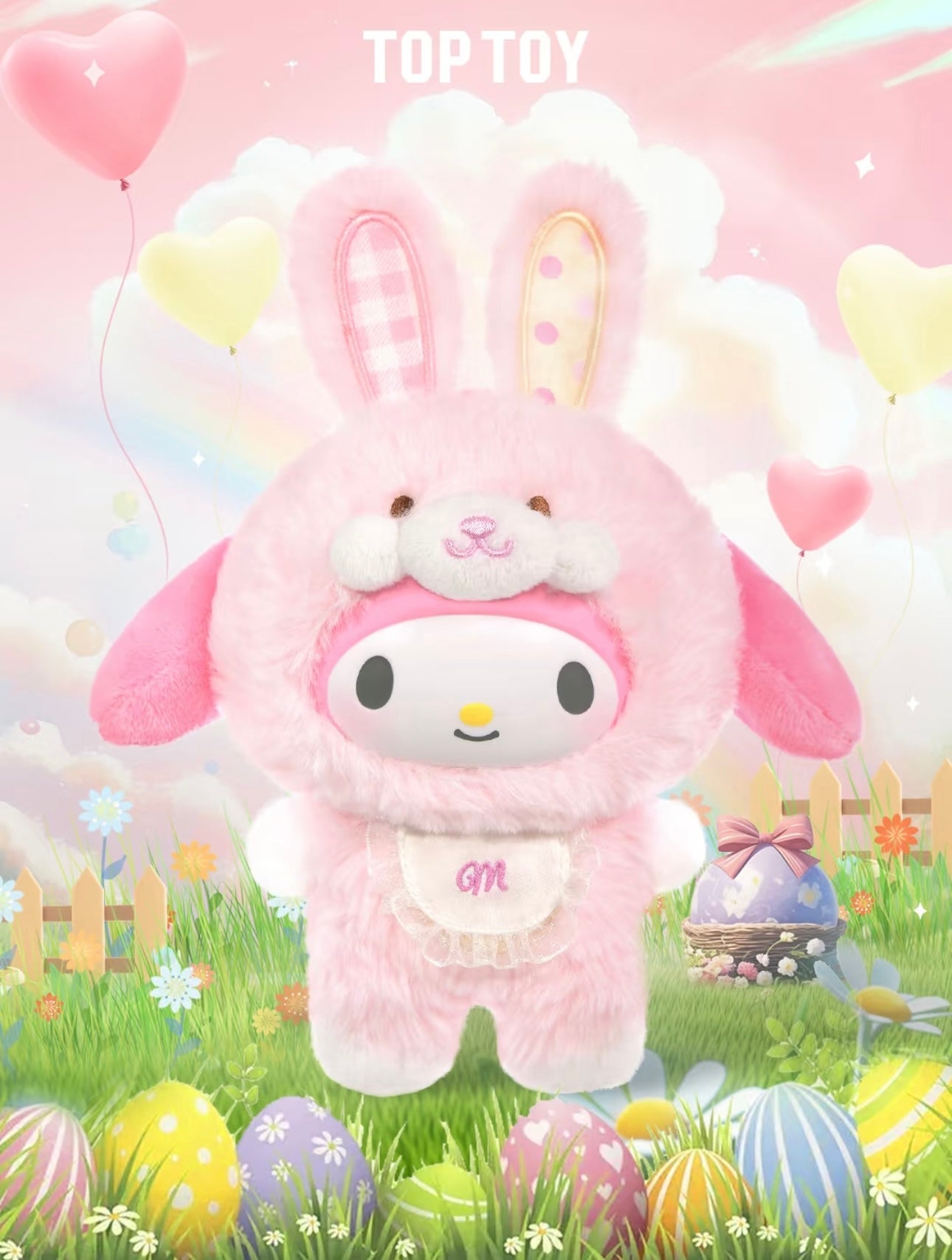 TopToy Sanrio Characters Elf Bunny Baby | Hello Kitty My Melody Kuromi Cinnamoroll Pompompurin Pochacco Pastel Easter Rabbit - Collectable Toys Mystery Blind Box