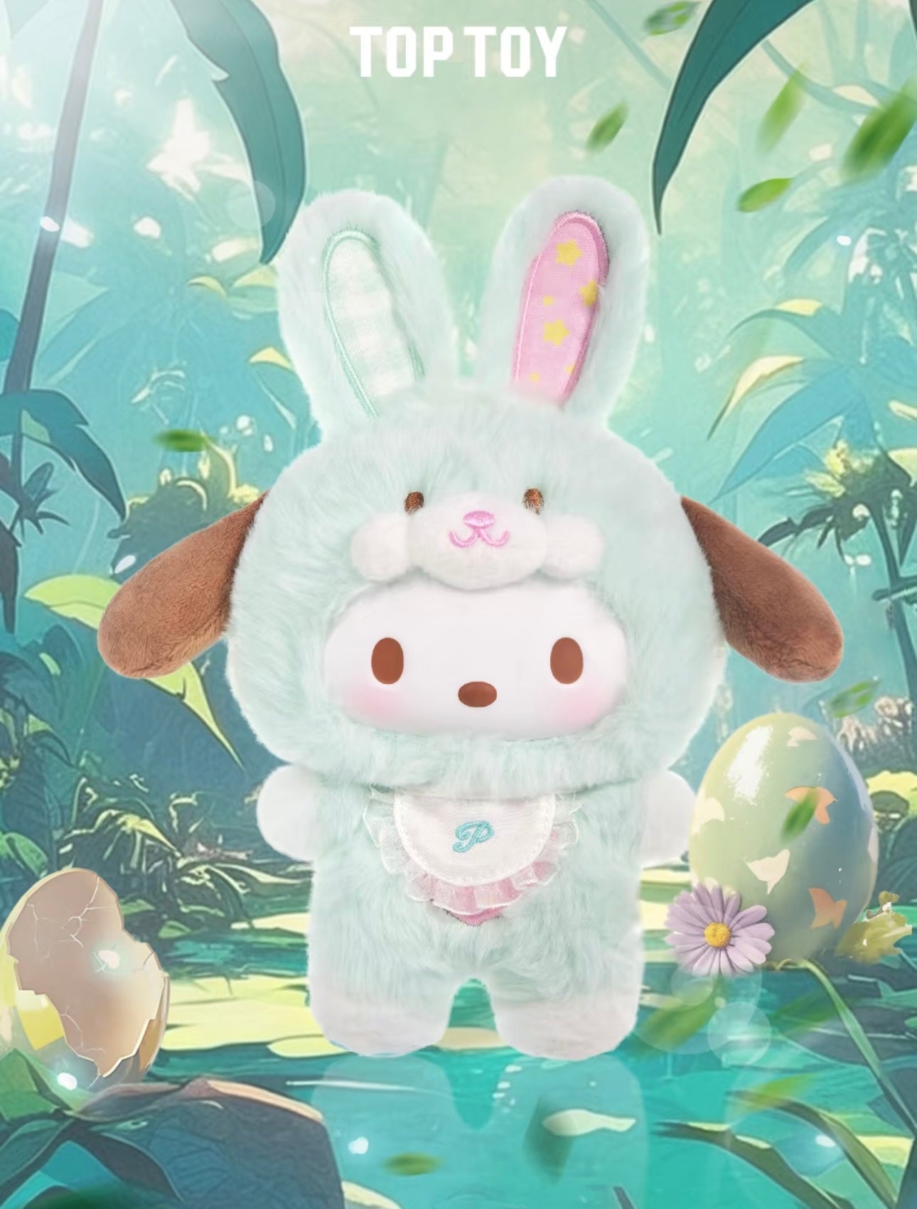 TopToy Sanrio Characters Elf Bunny Baby | Hello Kitty My Melody Kuromi Cinnamoroll Pompompurin Pochacco Pastel Easter Rabbit - Collectable Toys Mystery Blind Box