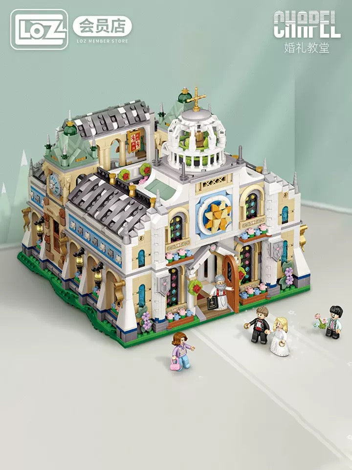 Loz Building Mini Block Wedding Theme | Wedding Chapel 3308pcs - Valentine Wedding Gift DIY Handmade Gift