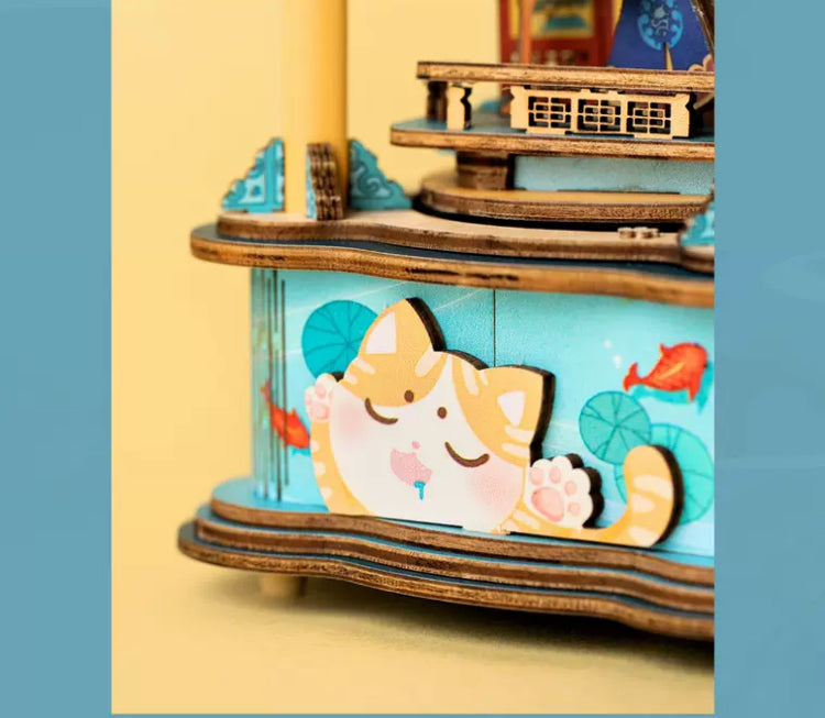 Craft Kits Wooden Music Box | Chinese Drama Style - DIY Handmade Mini World Miniature Gift