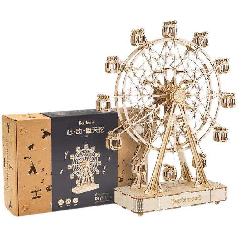 Craft Kits Wooden Music Box | Ferris Wheel - DIY Handmade Mini World Miniature Gift