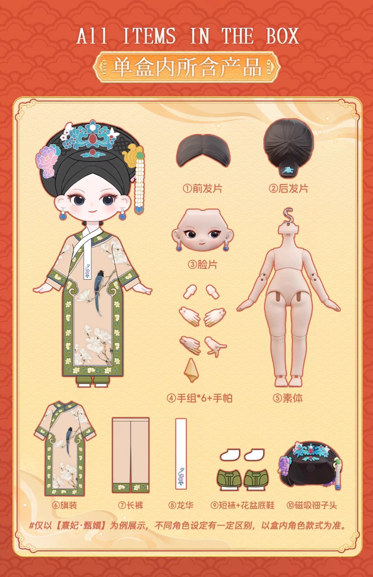 Simon Toys Liroro Chinese Drama Limited Edition | The Legend of Zhen Huan - 1/12 ob11 11cm BJD Doll Ball Joint Doll - Collectible Toys Mystery Blind Box