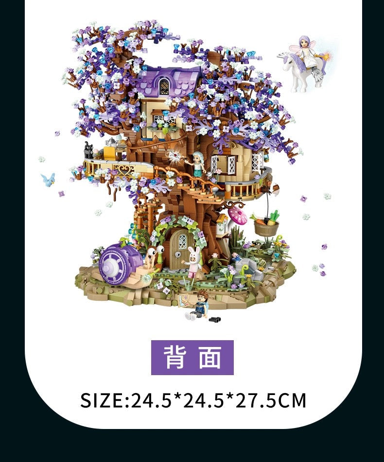 Loz Building Mini Block Adventure Theme | Fairy Tree House 3991pcs - with GID Blocks Lights Children Gift DIY Handmade Gift