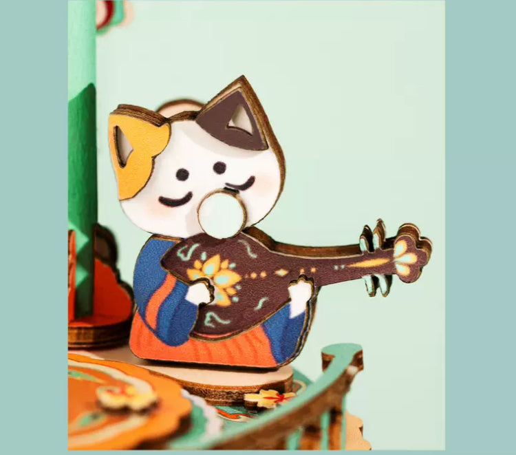 Craft Kits Wooden Music Box | Chinese Drama Style - DIY Handmade Mini World Miniature Gift