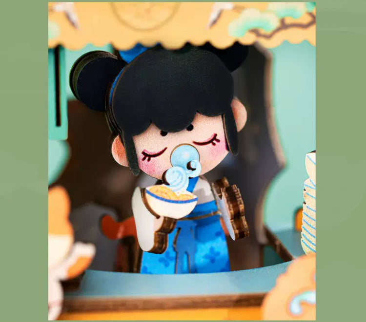 Craft Kits Wooden Music Box | Chinese Drama Style - DIY Handmade Mini World Miniature Gift