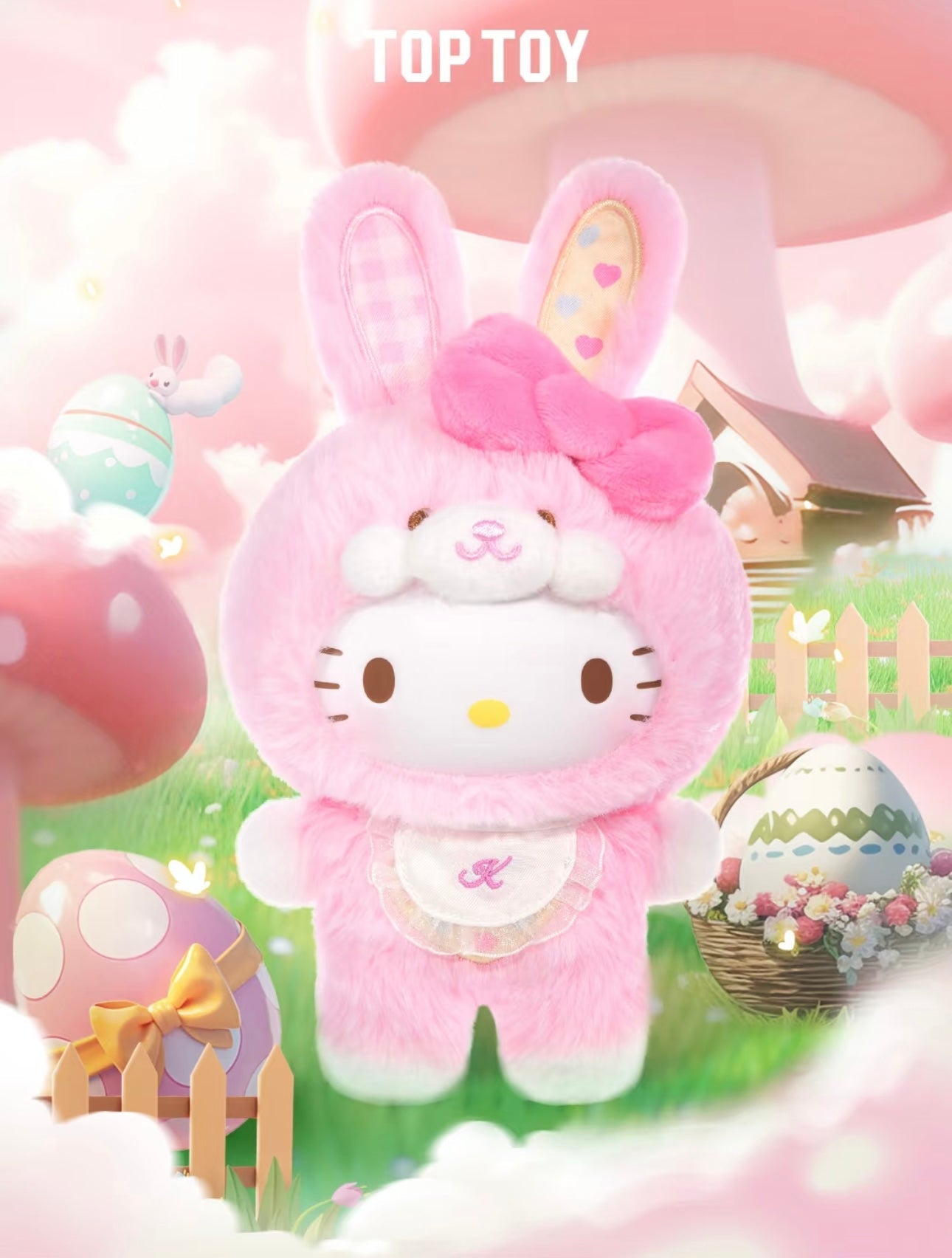 TopToy Sanrio Characters Elf Bunny Baby | Hello Kitty My Melody Kuromi Cinnamoroll Pompompurin Pochacco Pastel Easter Rabbit - Collectable Toys Mystery Blind Box