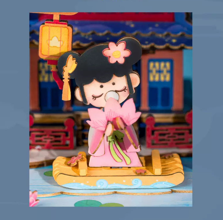 Craft Kits Wooden Music Box | Chinese Drama Style - DIY Handmade Mini World Miniature Gift