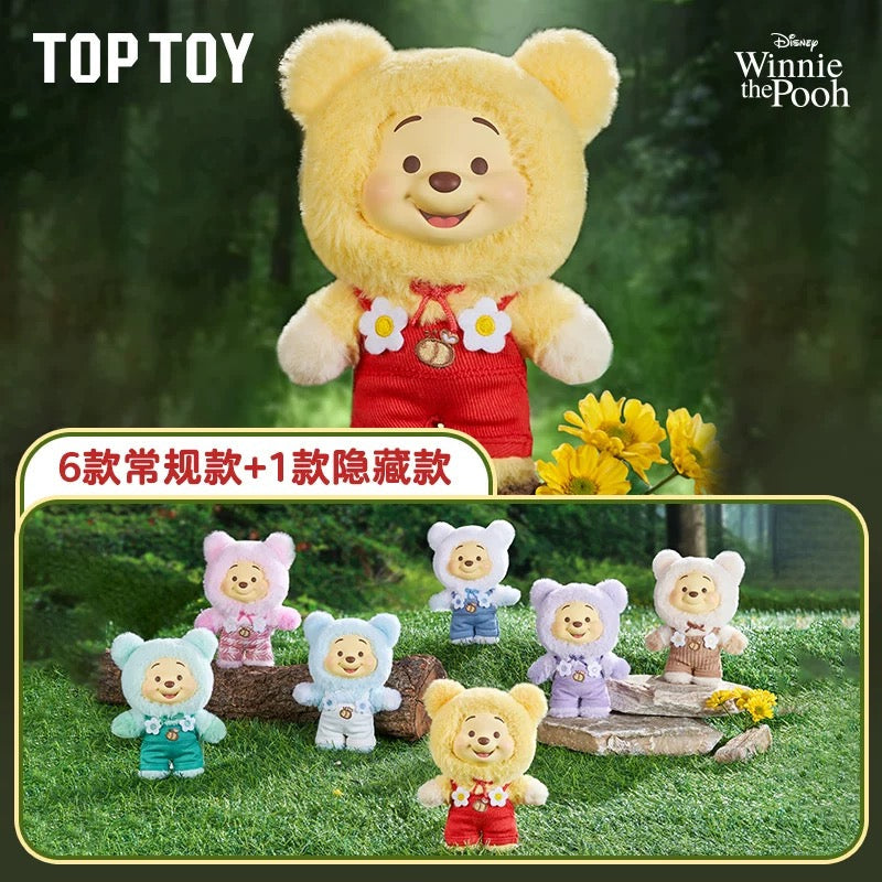 TopToy x Winnie The Pooh Candy Bear Part 1 | Pastel Candy Pooh with Outfits Red Brown Blue Pink Sky Blue Green Purple - Collectable Toys Mystery Blind Box