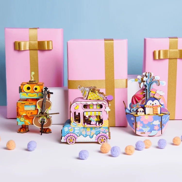 Craft Kits Wooden Music Box | Playful & Fun - DIY Handmade Mini World Miniature Gift