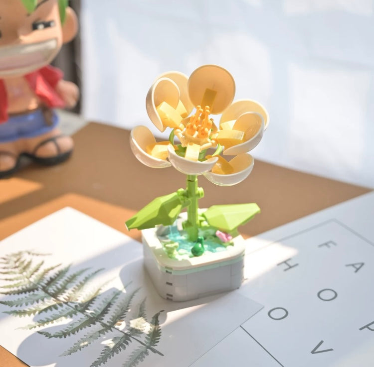 Mini Block Building Flower Series 3 | Lily Flower Camellia Hyacinth - Tiny Particle Assembly DIY Handmade Gift