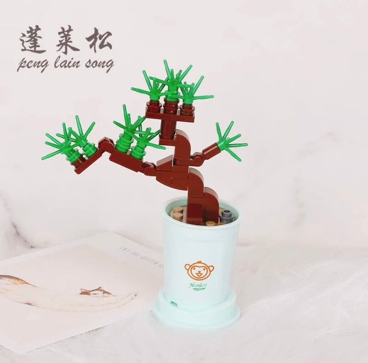 Mini Block Building Potted Plant | The Chinese Zodiac - Tiny Particle Assembly DIY Handmade Gift
