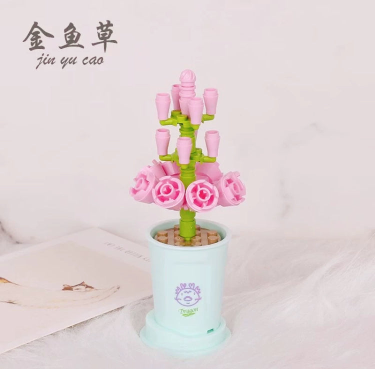 Mini Block Building Potted Plant | The Chinese Zodiac - Tiny Particle Assembly DIY Handmade Gift
