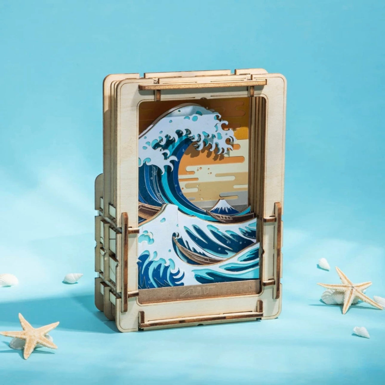 DIY Wooden Jigsaw Puzzle Multi-Purpose World Famous Paintings | The Great Wave off Kanagawat - Art Frame Home Decoration Gift