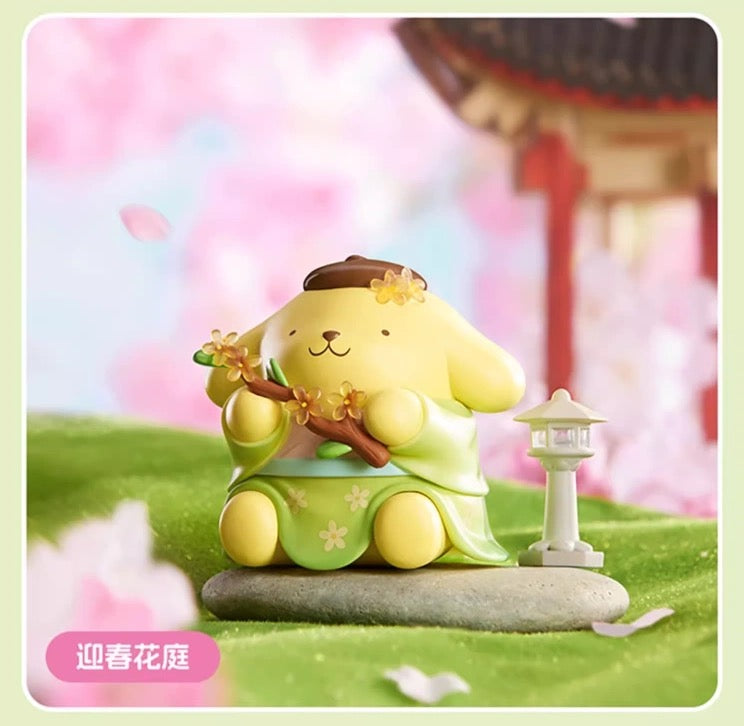 Sanrio X Miniso | Sanrio Chinese Ancient Garden Picnic Style Figure My Melody Kuromi Cinnamoroll Pompompurin Pochacco Little Twin Stars -  Collectable Toys Mystery Blind Box