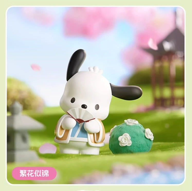 Sanrio X Miniso | Sanrio Chinese Ancient Garden Picnic Style Figure My Melody Kuromi Cinnamoroll Pompompurin Pochacco Little Twin Stars -  Collectable Toys Mystery Blind Box