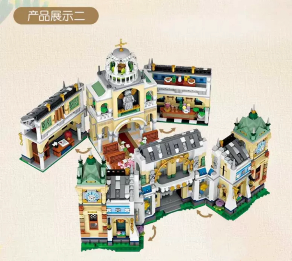 Loz Building Mini Block Wedding Theme | Wedding Chapel 3308pcs - Valentine Wedding Gift DIY Handmade Gift