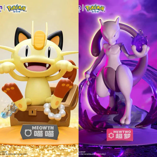 Pokemon Small Size Figure | No.52 Meowth No.150 Mewtwo - Toy Collection