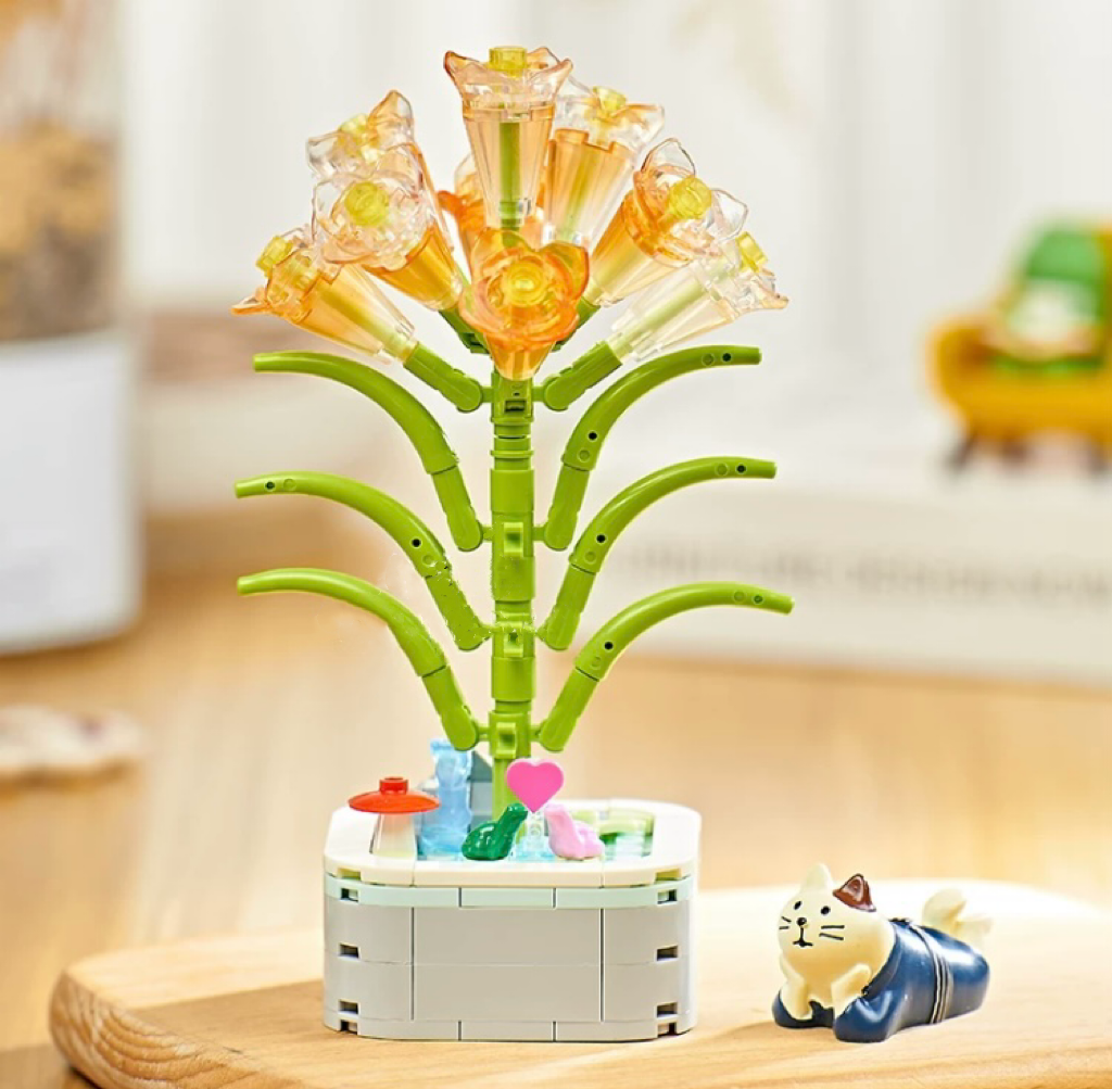 Mini Block Building | Crystal Flower - Tiny Particle Assembly DIY Handmade Gift