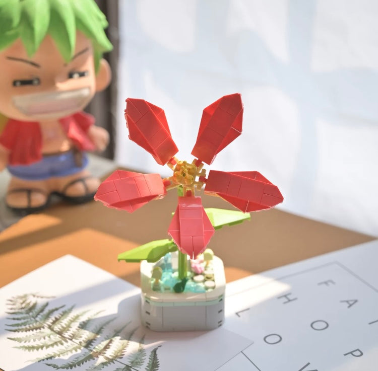 Mini Block Building Flower Series 3 | Lily Flower Camellia Hyacinth - Tiny Particle Assembly DIY Handmade Gift