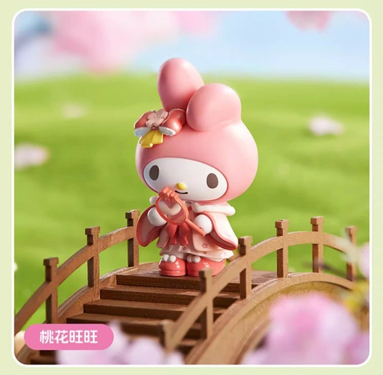Sanrio X Miniso | Sanrio Chinese Ancient Garden Picnic Style Figure My Melody Kuromi Cinnamoroll Pompompurin Pochacco Little Twin Stars -  Collectable Toys Mystery Blind Box