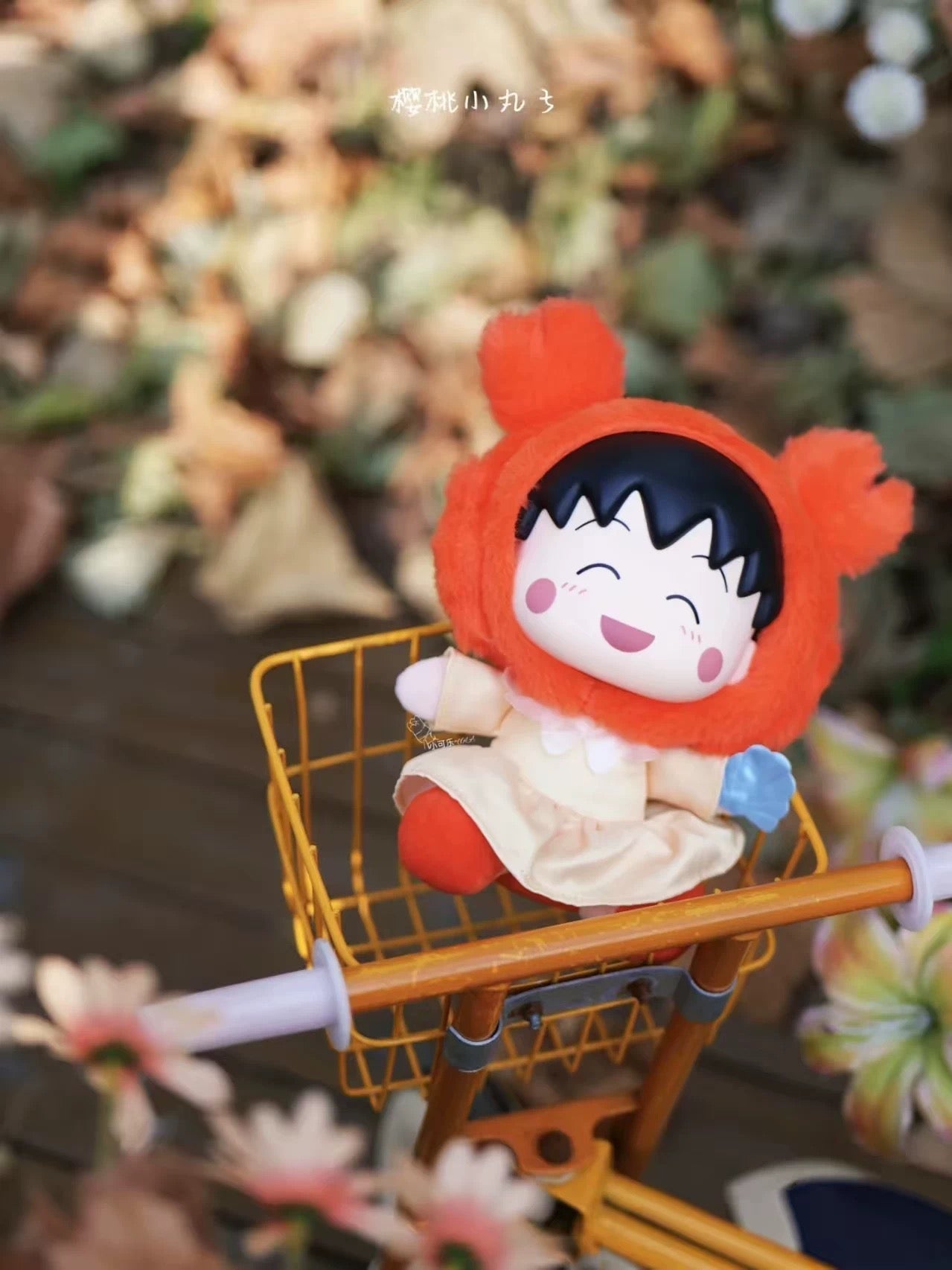 Chibi Maruko Chan Spring Lovely Day Part 1 Series Vinyl Plush Doll | Cherry Crab Cuttlefish Octopus Rabbit - Vinyl Face Plush Doll Figure Keychain Collectable Toys Mystery Blind Box