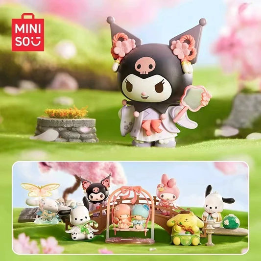 Sanrio X Miniso | Sanrio Chinese Ancient Garden Picnic Style Figure My Melody Kuromi Cinnamoroll Pompompurin Pochacco Little Twin Stars -  Collectable Toys Mystery Blind Box