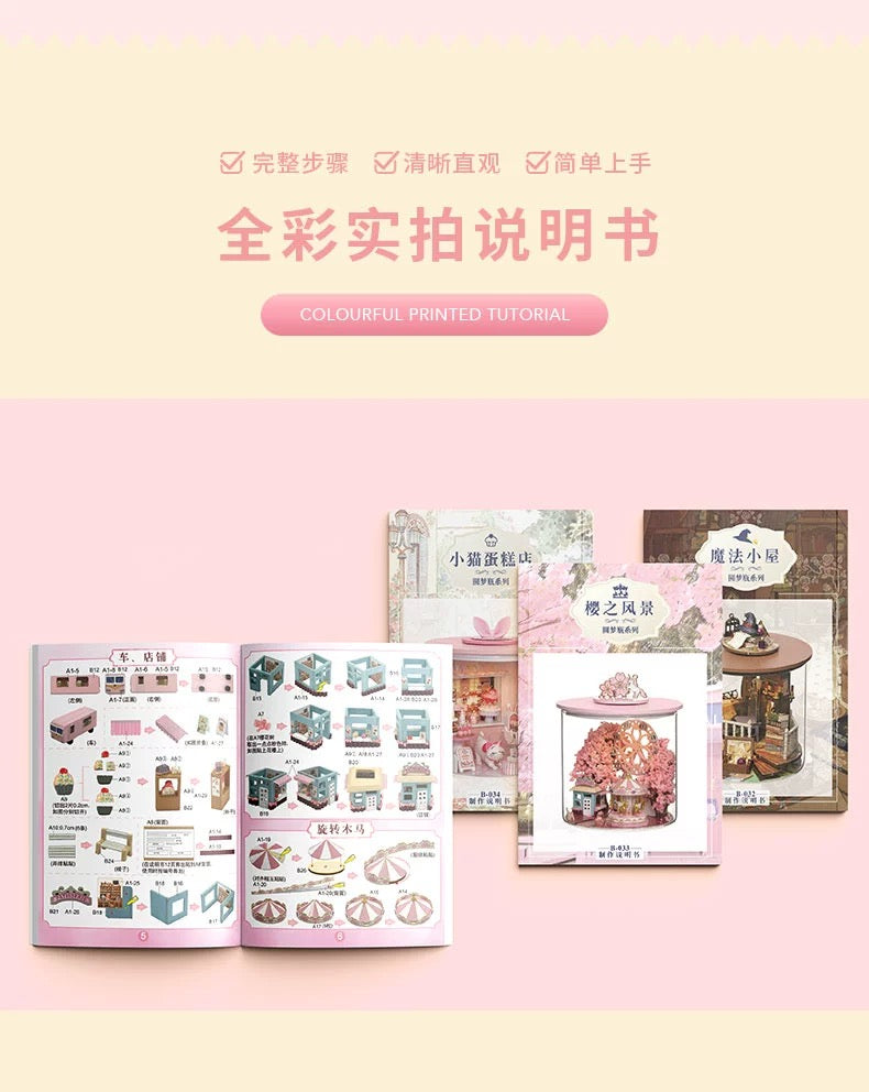 Craft Kits Dream Bottle Series | Kitten's Cake House - DIY Handmade Mini World Miniature Gift Pink Romantic