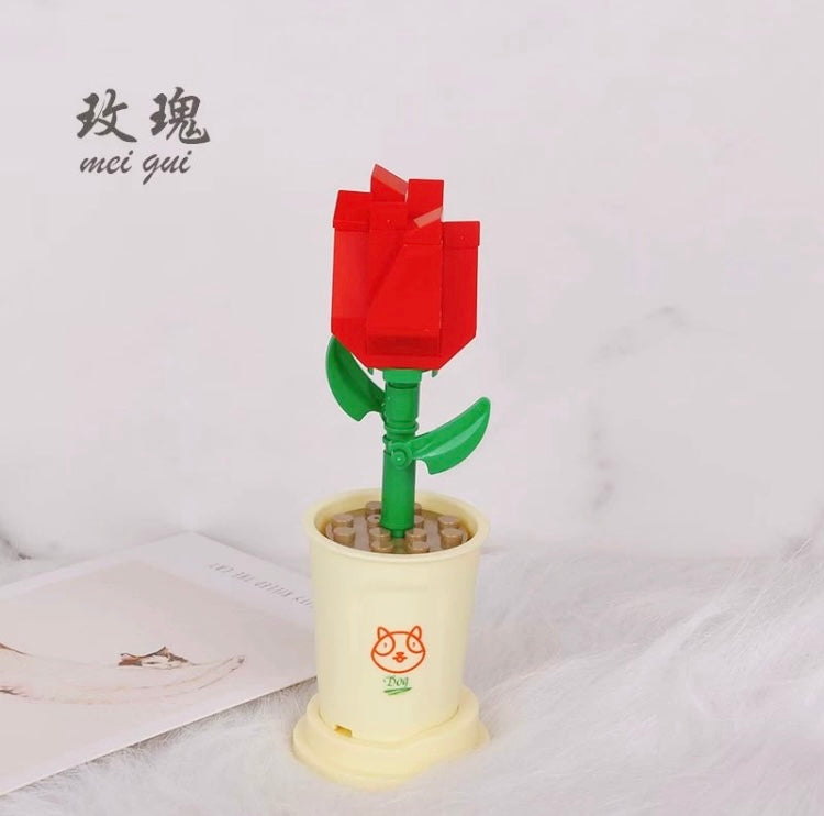 Mini Block Building Potted Plant | The Chinese Zodiac - Tiny Particle Assembly DIY Handmade Gift