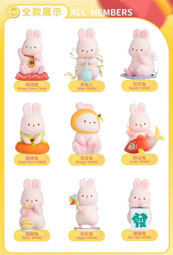 Blind Box Kawaii Lovely Characters Momo Bunny Wish -Toy Collection