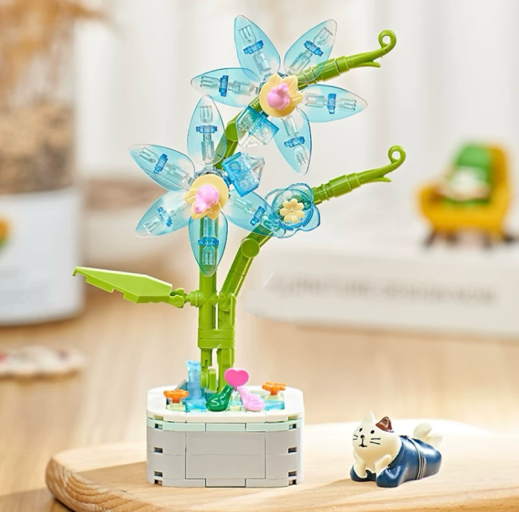 Mini Block Building | Crystal Flower - Tiny Particle Assembly DIY Handmade Gift