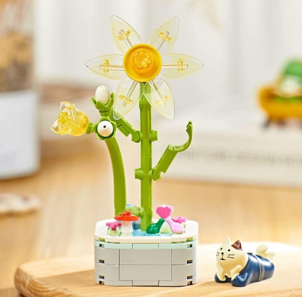 Mini Block Building | Crystal Flower - Tiny Particle Assembly DIY Handmade Gift