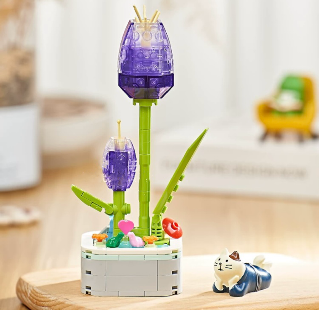 Mini Block Building | Crystal Flower - Tiny Particle Assembly DIY Handmade Gift